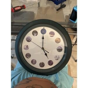 Vintage Discovery Channel Serenity Nature Sounds Wall Clock Tested Works Green